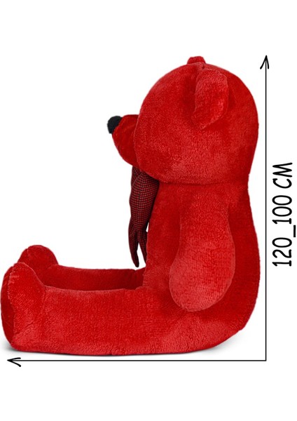 Luxury 120-100 cm Papyonlu Büyük Ayıcık Kırmızı (%100 Yerli) 1 Adet