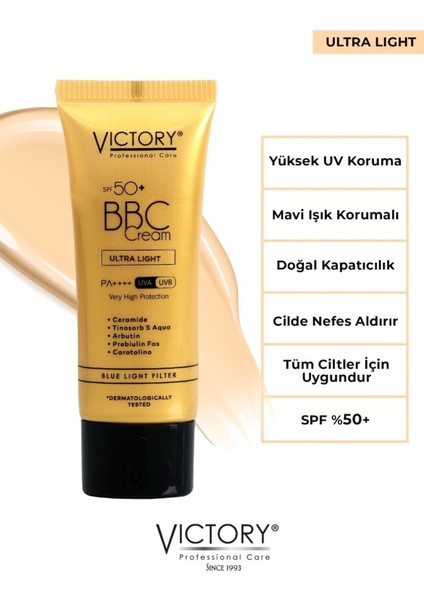 Luxury Bbc Krem Nemlendiricili Doğal Kapatıcı SPF50 01-Ultra Light 40 ml 1 Adet