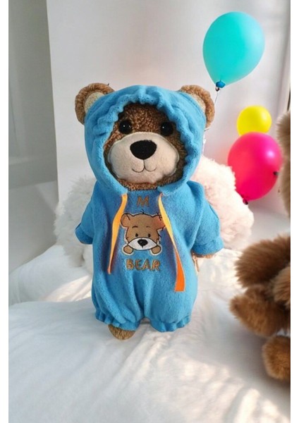Luxury M-Bear Mavi 35 cm Uyku Arkadaşı Peluş Ayı 1 Adet