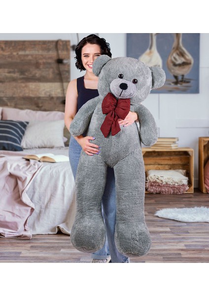 Luxury 130 cm Peluş Ayı - Şık Papyonlu Dev Sevimlilik 1 Adet