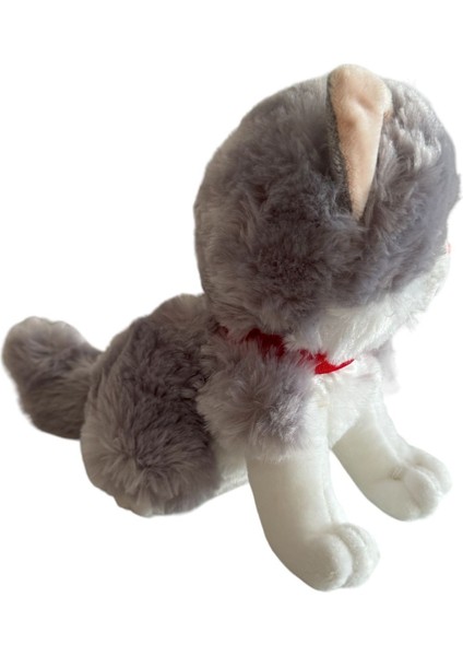 Luxury Sesli Ayakta Miyavlayan 28 cm Peluş Kedi Oyuncak 1 Adet