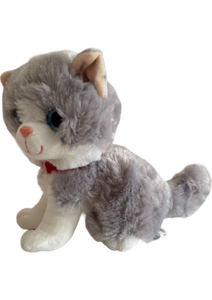 Luxury Sesli Ayakta Miyavlayan 28 cm Peluş Kedi Oyuncak 1 Adet