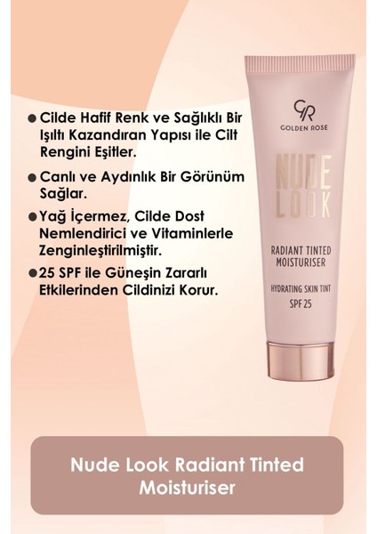 Luxury Nude Look Radiant Tinted Moisturiser No: 01 Fair Tint - Renkli Nemlendirici Spf 25 - 8691190967130 1 Adet modelleri