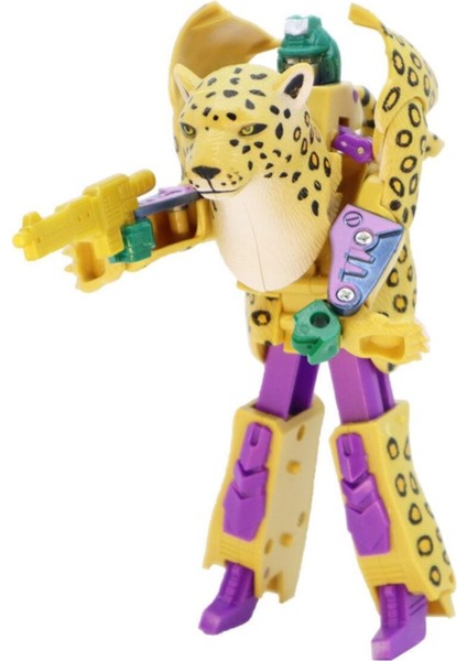 Luxury Unisex Çocuk Sarı Robota Dönüşen Savaşçı Leopar 1 Adet