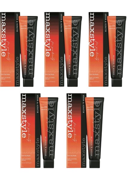 SPS585 Argan ve Keratin 2025/NT.KR Naturel Kırmızı 60 ml 5 Adet Saç Boyası Oksidansız