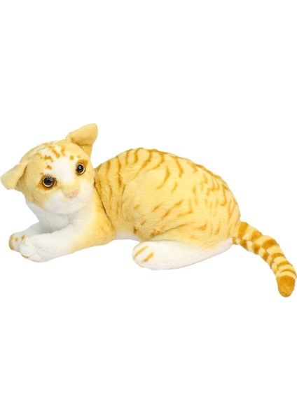 Luxury Miyavlayan Sesli Sarı Tekir Kedi Peluş Oyuncak 30 cm 1 Adet