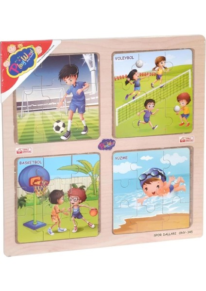 Luxury Onyıl 343/344/345 Ahsap Egıtıcı 4 Lu Puzzle Gezegenler 1 Adet