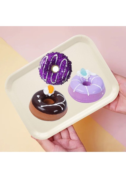 Luxury Squishy-Yumuşak Donut Oyuncak 3 Adet 1 Adet
