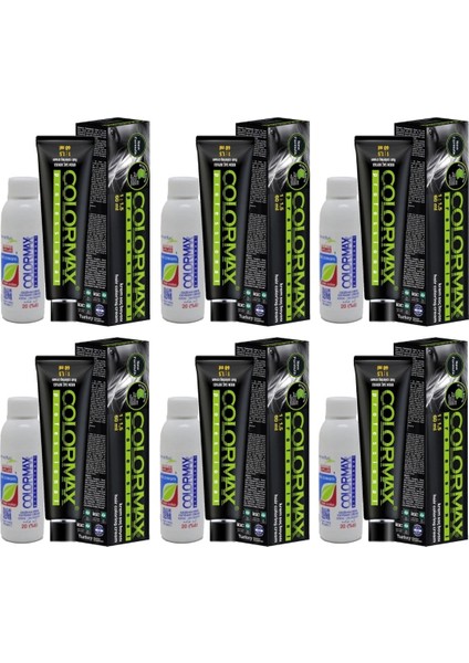 SPS084 Nouveau 2025/08 Açık Kumral 60 ml 6 Adet Saç Boyası + 6 Adet 90 ml Oksidan Set