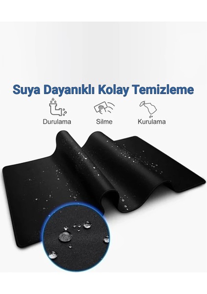 Renkli Çakmak Taşları Gamer Oyuncu Dikişsiz Sıvı Geçirmez Klavye Mouse Pad 32X70CM