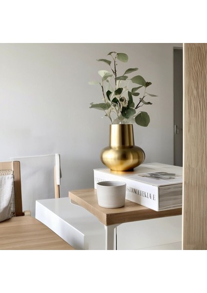 Dekoratif Iskandinav Tarzı Bohem Trend Sade Gold Altın Vazo Lal