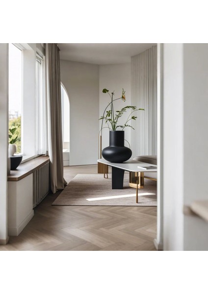 Siyah Dekoratif Beton Lal Vazo - 15 cm | Modern ve Şık Minimal Tasarım modelleri