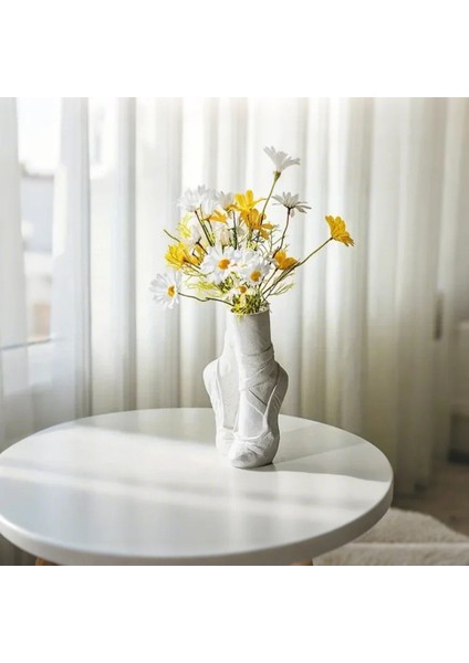 Iskandinav Tarzı Beyaz Sade Balerin Vazo fiyatları