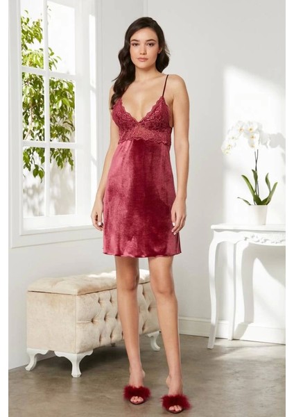 Pierre Cardin 845 Kadife Saten Gecelik