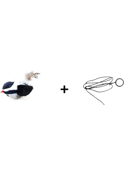 Pet Simülasyon Cıvıl Cıvıl Kuş Vokal Peluş Oyuncaklar Asılabilir Kedi Kendini Geliştirme Can Sıkıntısı Oyuncak Teaser Kedi Sopa (Yurt Dışından)