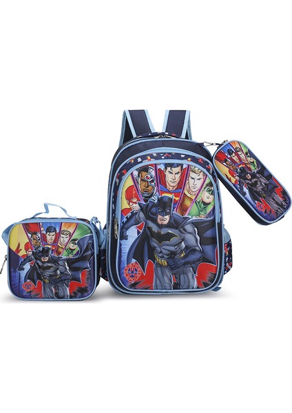 Üçlü Karikatür Okul Çantası Seti (Yurt Dışından)