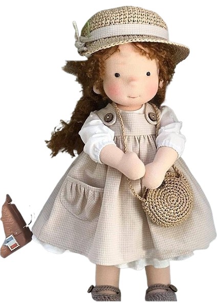 Pamuk Gövdeli Waldorf Bebek Heykelciği (Yurt Dışından)
