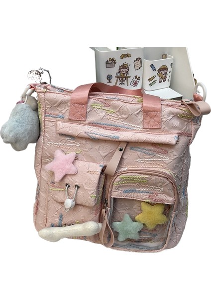 2025 Yeni Ilköğretim Öğrencileri Kız 1-3-6 Sınıf Karikatür Sevimli Büyük Kapasiteli Omuz Çantası (Yurt Dışından)