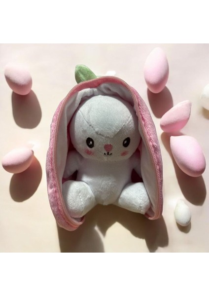 Luxury Pembe Çilek Tavşan 25 Cm- Peluş Oyuncak- Hem Çilek Hemde Tavşan 1 Adet