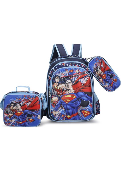 Üçlü Karikatür Okul Çantası Seti (Yurt Dışından)