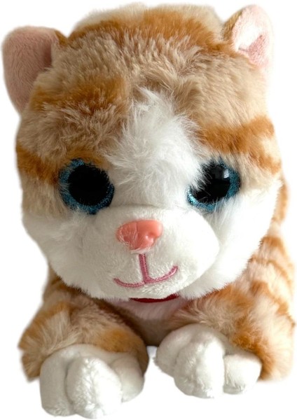 Luxury Sesli Yatan Miyavlayan 25 cm Peluş Kedi Oyuncak 1 Adet modelleri
