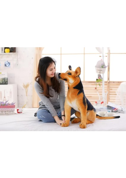Luxury Gerçek Görünümlü Alman Kurdu Dalmaçyalı Beagle Köpek Peluş Oyuncak Çeşitleri Uyku Oyun Arkadaşı 70CM 1 Adet