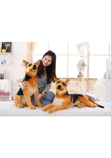Luxury Gerçek Görünümlü Alman Kurdu Dalmaçyalı Beagle Köpek Peluş Oyuncak Çeşitleri Uyku Oyun Arkadaşı 70CM 1 Adet modelleri