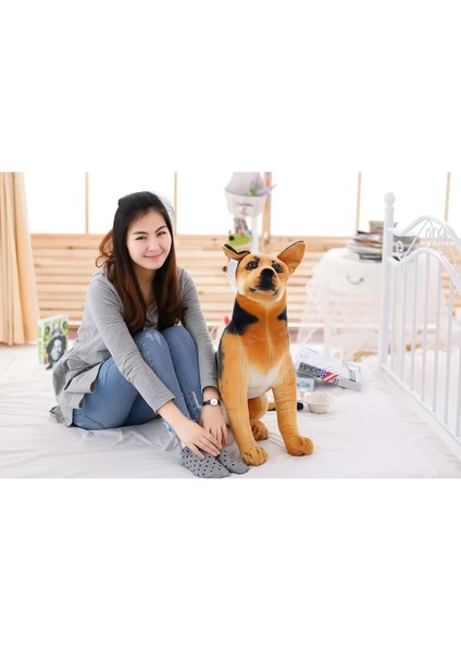 Luxury Gerçek Görünümlü Alman Kurdu Dalmaçyalı Beagle Köpek Peluş Oyuncak Çeşitleri Uyku Oyun Arkadaşı 70CM 1 Adet fırsatları