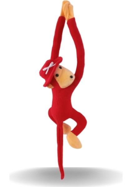 Luxury Peluş Oyuncak Maymun,şapkalı ve Elleri Yapışabilen,sevimli Hediyelik Oyuncak Maymun (70 Cm) 1 Adet