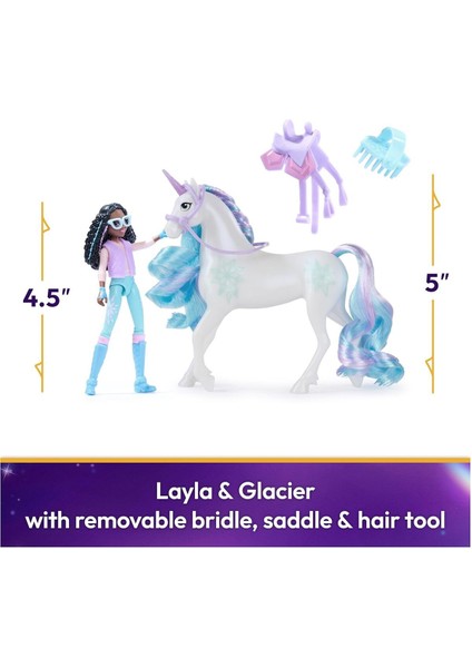 Luxury Unicorn Academy 12 cm Figür ve Boynuzlu At Seti 1 Adet