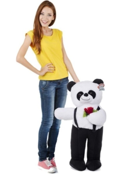 Luxury Ayakta Duran Siyah Tulumlu Panda Peluş Hayvan 1 Adet indirimleri