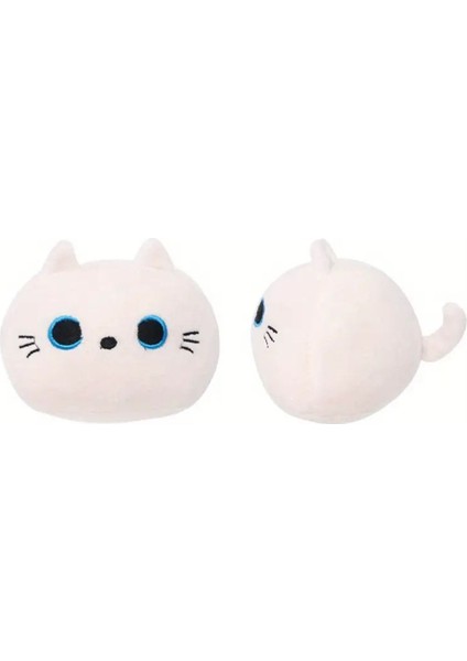 Luxury Peluş Kedi 10CM - Beyaz - Oyuncak Peluş Kedi Mavi Göz 1 Adet modelleri