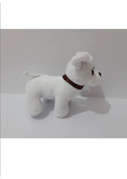 Luxury Peluş Sesli Havlayan Köpek 1 Adet 13 Cm-Beyaz 1 Adet