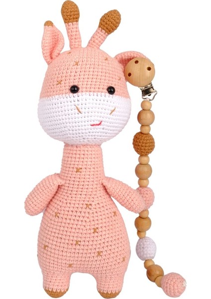 Luxury Amigurumi Zürafa Kapi Set - Diş Kaşıyıcı/ Emzik Zinciri - Anatoya 1 Adet