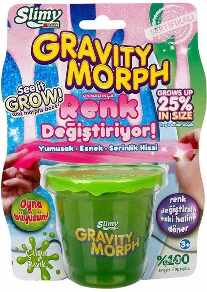 Luxury Gravity Morph Renk Değiştiren Slime 160 Gr. Yeşil 1 Adet