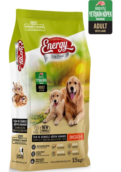 Kuzu Etli Yetişkin Köpek Maması 15 kg