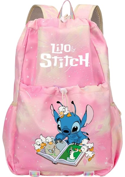 Karikatür Dikişli Büyük Kapasiteli Ipli Omuz Çantası (Yurt Dışından)