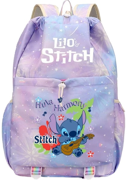 Karikatür Dikişli Büyük Kapasiteli Ipli Omuz Çantası (Yurt Dışından)