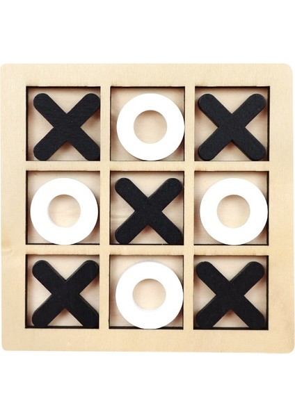 Ahşap Xo Üç Bağlantılı Tic-Tac-Toe Çocuk Erken Eğitim Eğitici Oyuncaklar (Yurt Dışından)