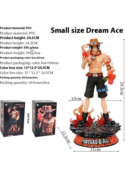 Nautical King Anime Çevre Ateş Yumruk Ace Heykeli Model El Aleti Hediye (Yurt Dışından) fiyatları