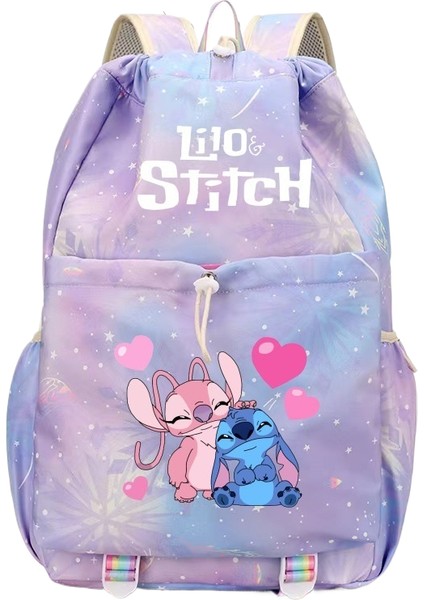 Karikatür Dikişli Büyük Kapasiteli Ipli Omuz Çantası (Yurt Dışından)