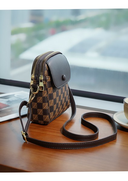 Çok Yönlü Crossbody Çanta Kadın Çanta Moda Tek Omuz Çok Katmanlı Cep Telefonu Çanta Küçük Çanta (Yurt Dışından) fırsatları