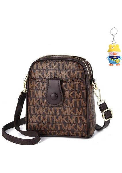Moda Cep Telefonu Çantası Çift Katmanlı Crossbody Çantası Büyük Kapasiteli Omuz (Yurt Dışından)