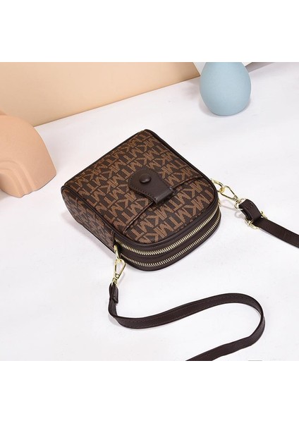 Moda Cep Telefonu Çantası Çift Katmanlı Crossbody Çantası Büyük Kapasiteli Omuz (Yurt Dışından) modelleri