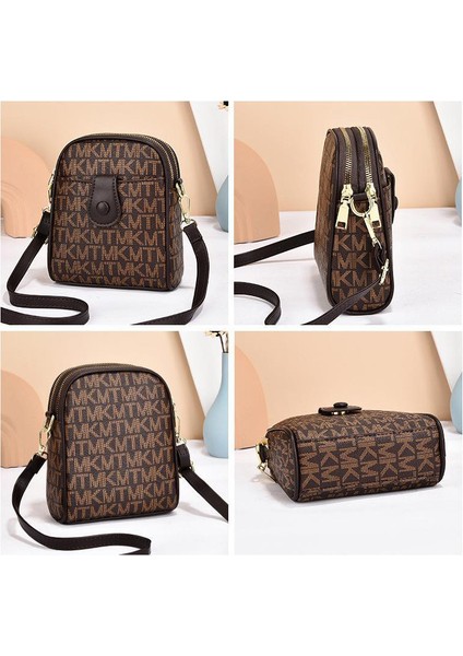 Moda Cep Telefonu Çantası Çift Katmanlı Crossbody Çantası Büyük Kapasiteli Omuz (Yurt Dışından) fırsatları