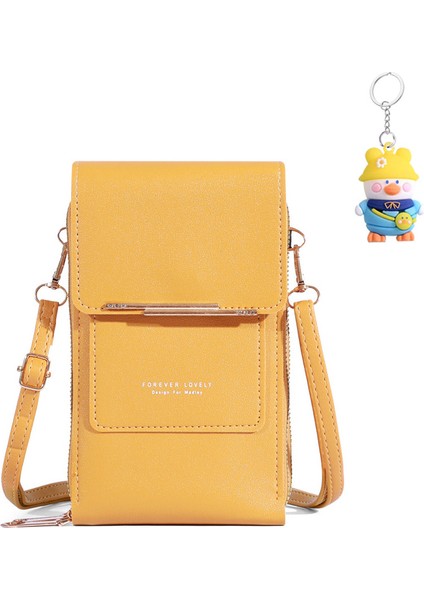 Cep Telefonu Çantası Crossbody Dokunmatik Ekran Çok Fonksiyonlu Basit Cüzdan Omuz Çantası Taşınabilir Kart (Yurt Dışından)