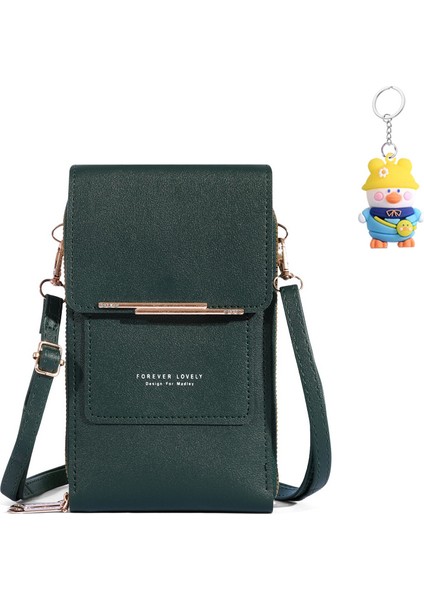 Cep Telefonu Çantası Crossbody Dokunmatik Ekran Çok Fonksiyonlu Basit Cüzdan Omuz Çantası Taşınabilir Kart (Yurt Dışından)