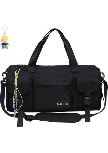 Kısa Mesafeli Seyahat Çantası Taşınabilir Büyük Kapasiteli Spor Fitness Çantası Erkek Crossbody Depolama Bagaj (Yurt Dışından)