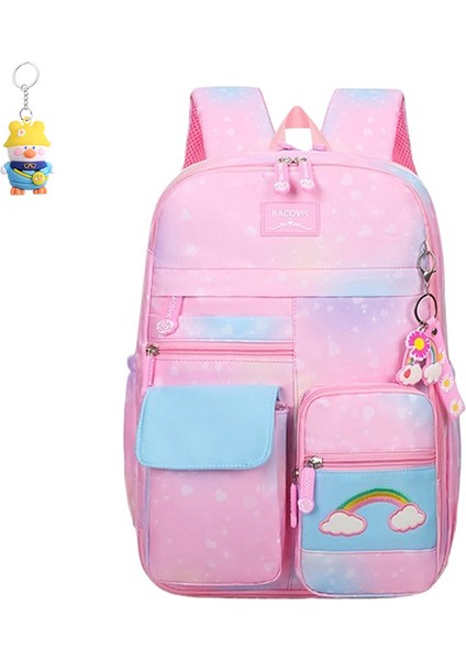 Ilkokul Öğrencileri Gradyan Okul Çantası Buzdolabı Yan Kapı Sevimli Sırt Çantası Büyük Kapasiteli Çocuk Sırt Çantası (Yurt Dışından)