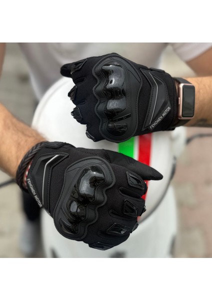 10 Parmak Dokunmatik Özellikli Motorcu Eldiveni